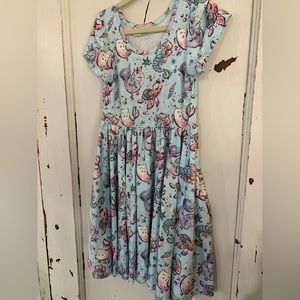 EUC Charlie’s Project Size 5/6 Blue Narwhal Dress